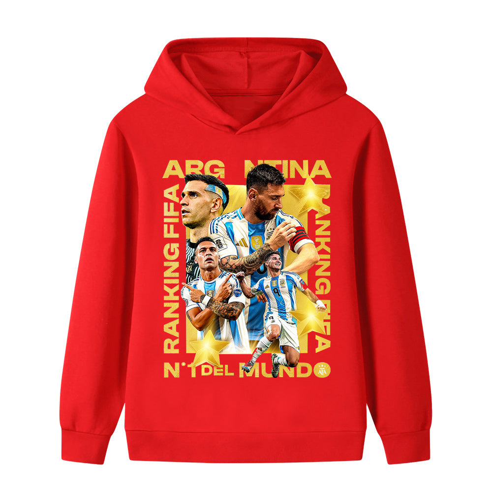Lionel Messi Fotbolls Hoodie för Barn - Cool Design Footballdinho