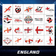 Fotbolls Klistermärken - England Footballdinho