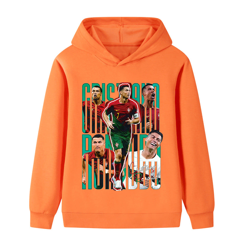 Ronaldo Fotbolls Hoodie för Barn - Portugal Footballdinho