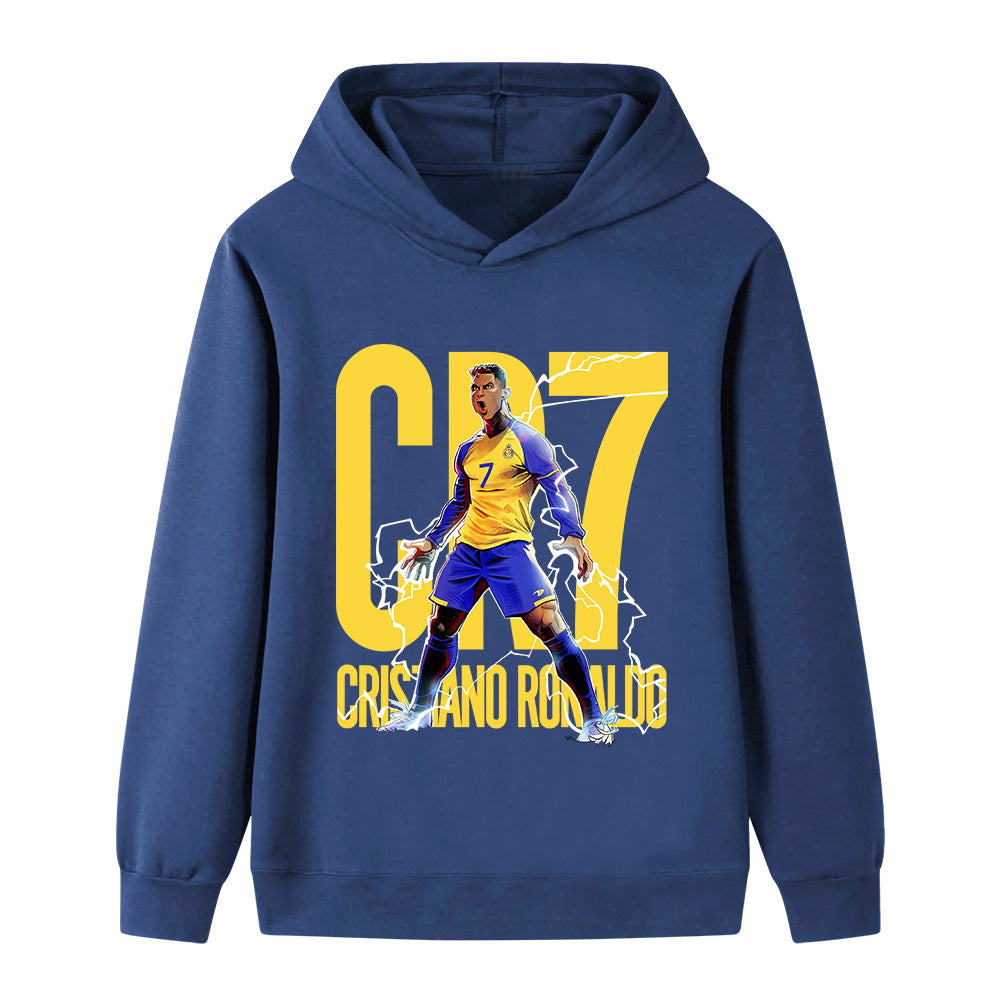Ronaldo Fotbolls Hoodie för Barn - Al Nassr Footballdinho