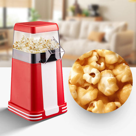 1200 Watts Elektrisk Popcornmaskin – Retro Stil med Måttkopp & Avtagbart Lock Carvallo