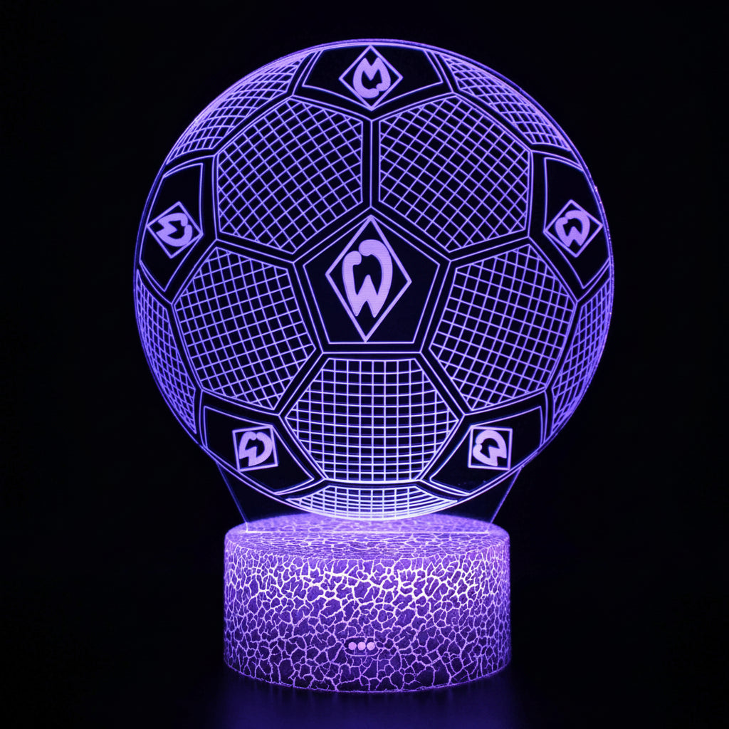 Fotboll 3D Illusion LED-Lampa - Nattlampa - Ball Footballdinho
