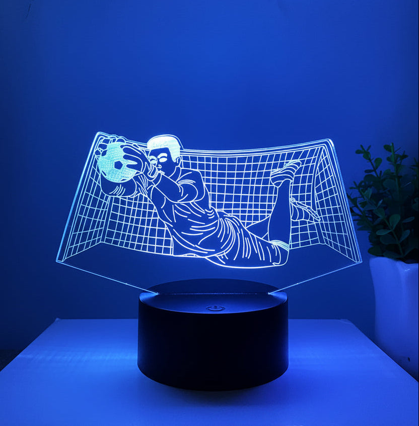Fotboll 3D Illusion LED-Lampa - Nattlampa - Goalkeeper Footballdinho