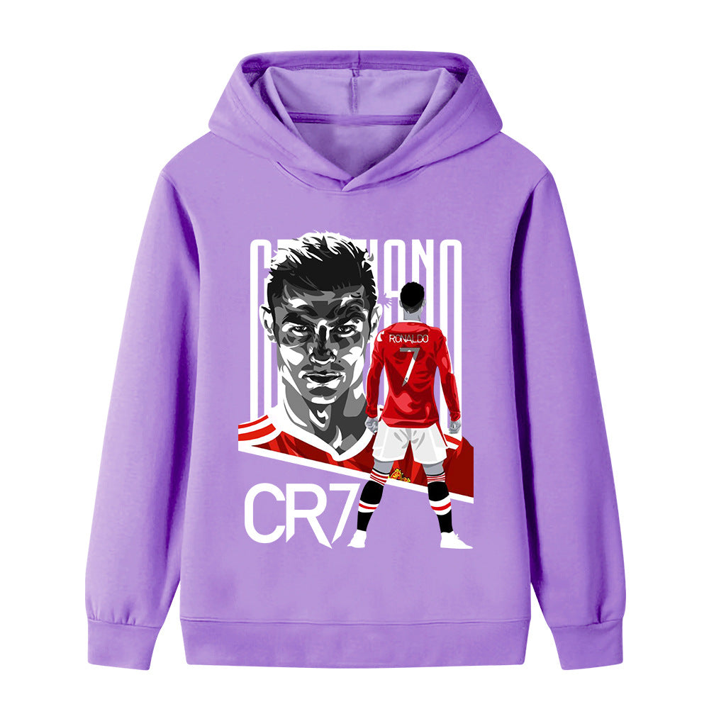 Cristiano Ronaldo Fotbolls Hoodie för Barn - Manchester United - Style Footballdinho