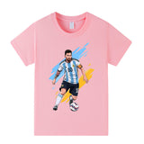 Lionel Messi Fotbolls T-shirt för Barn - Argetina Footballdinho