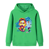 Lionel Messi Fotbolls Hoodie för Barn - Mjuk Footballdinho