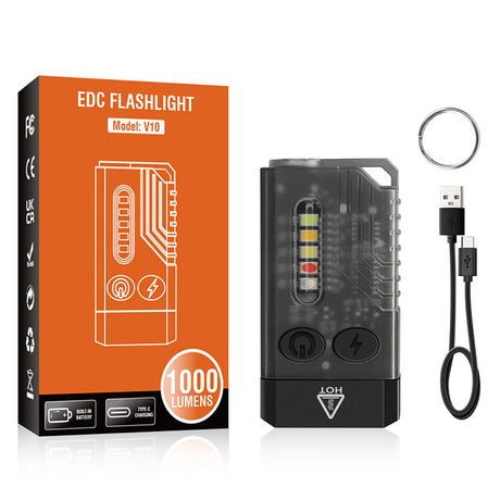 Uppladdningsbar Nyckelring Ficklampa-Electronics-Hemnix-Svart-Litiumpolymerbatteri-Hemnix