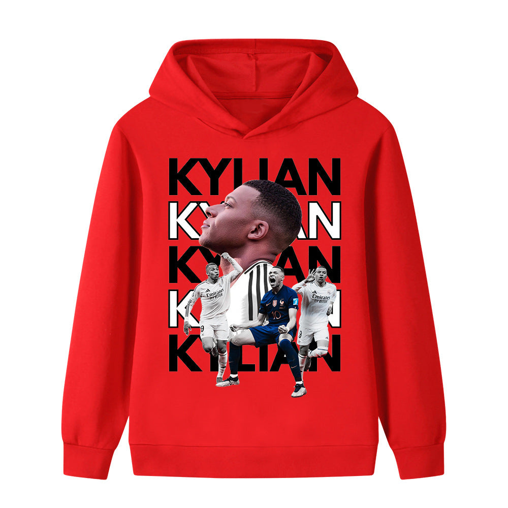 Kylian Mbappé Fotbolls Hoodie för Barn - Mbappe Footballdinho