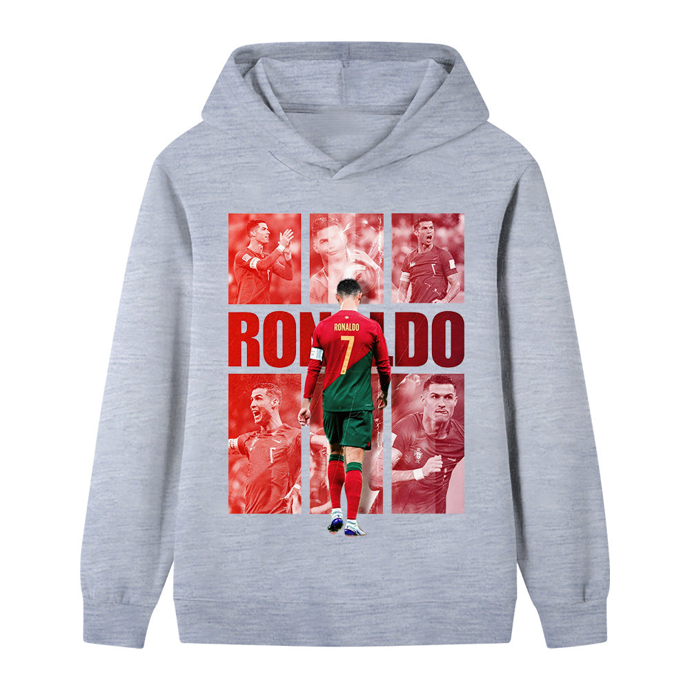Ronaldo Fotbolls Hoodie för Barn - Portugal - Style Footballdinho