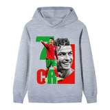 Cristiano Ronaldo Fotbolls Hoodie för Barn - Portugal Footballdinho