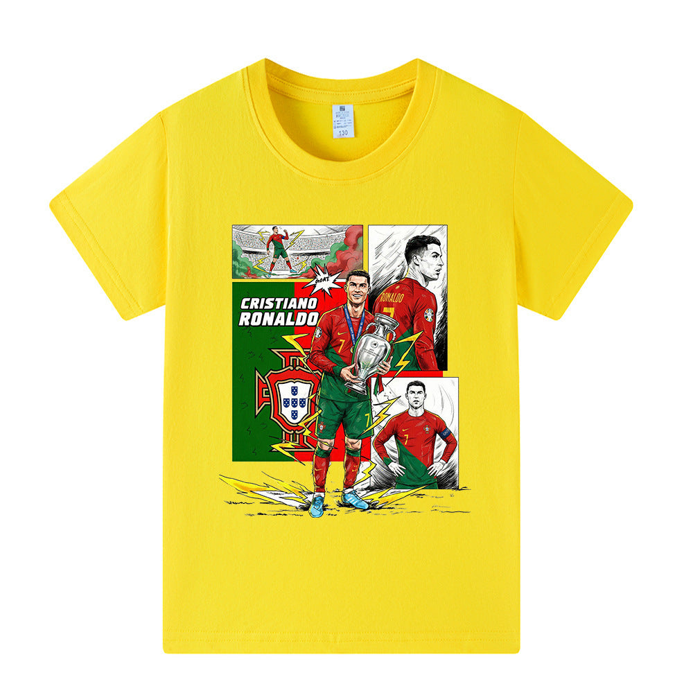 Cristiano Ronaldo Fotbolls T-shirt för Barn - Portugal - Style Footballdinho