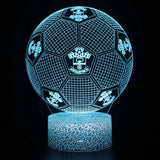 Fotboll 3D Illusion LED-Lampa - Nattlampa - Ball Footballdinho