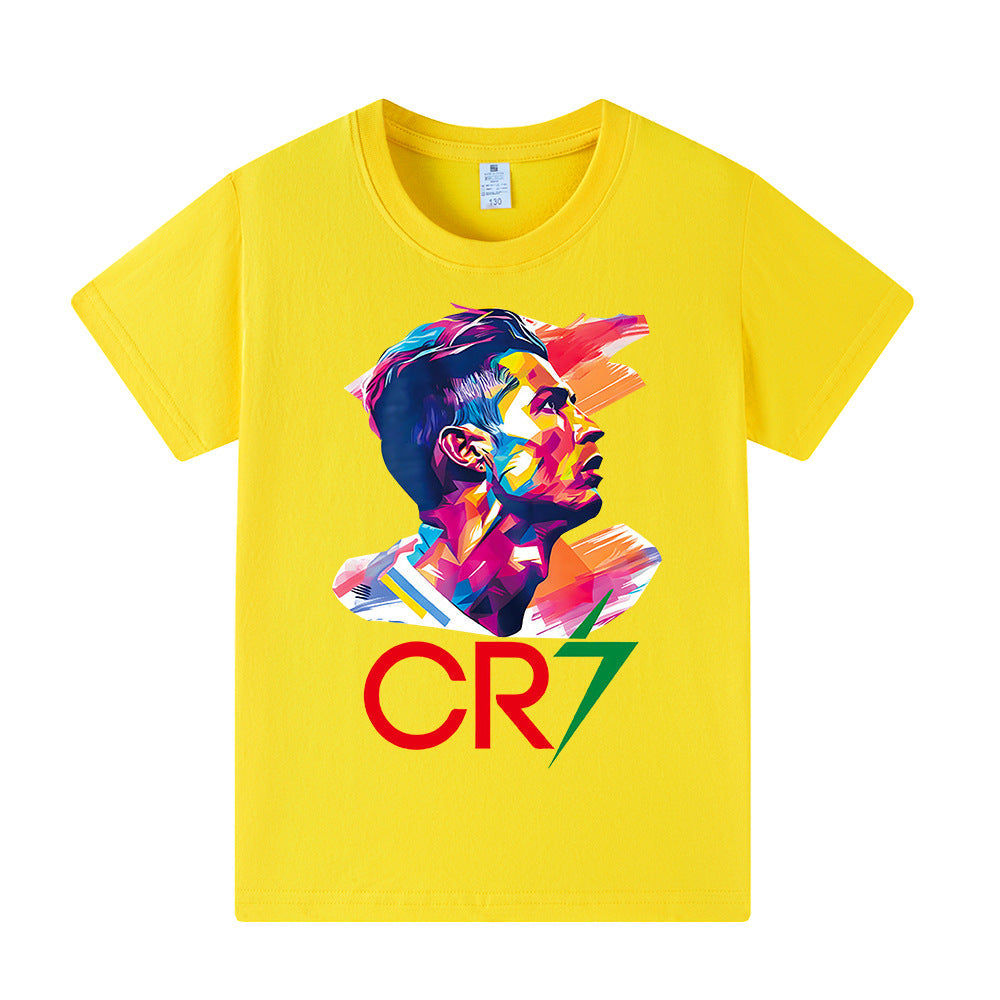 Cristiano Ronaldo Fotbolls T-shirt för Barn - Bekväm Footballdinho