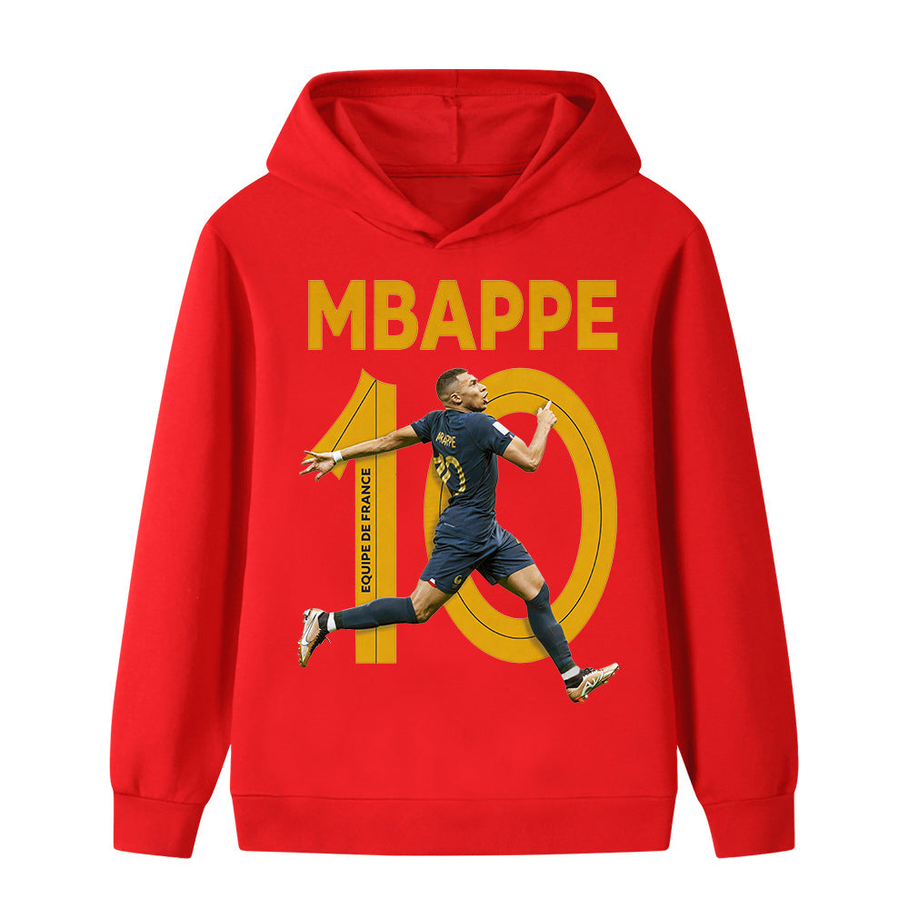 Kylian Mbappé Fotbolls Hoodie för Barn Footballdinho