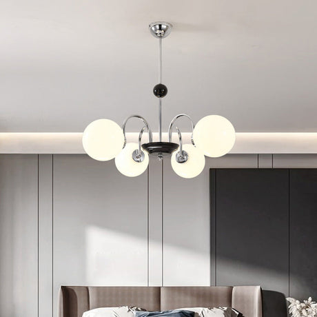 Modern Chrome Kandelaber | Nordisk Glas Taklampa | Nutida Pendellampa | 220V–240V | Brick by Brick Carvallo