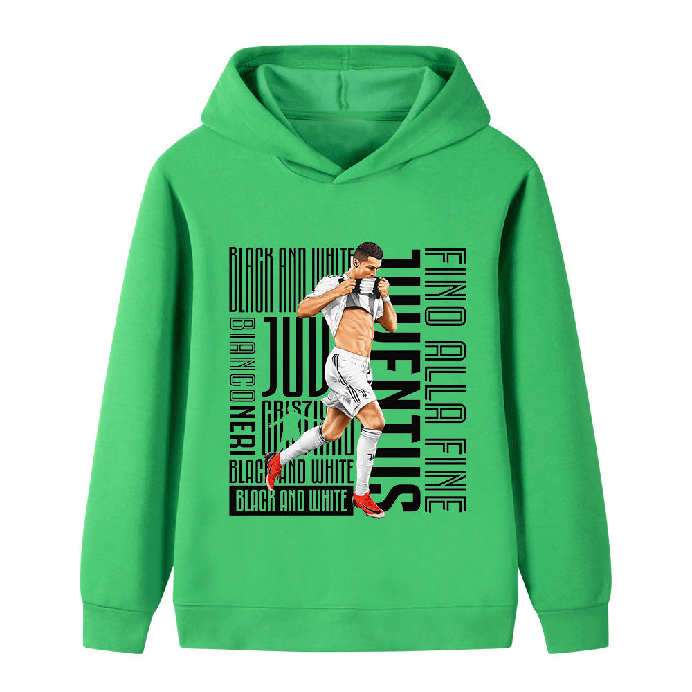 Ronaldo Fotbolls Hoodie för Barn - Juventus - Style Footballdinho