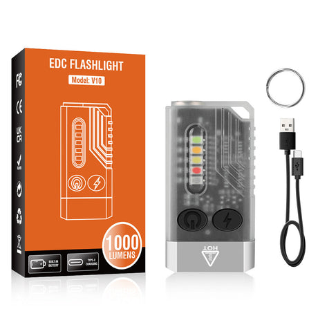 Uppladdningsbar Nyckelring Ficklampa-Electronics-Hemnix-Vit-Litiumpolymerbatteri-Hemnix