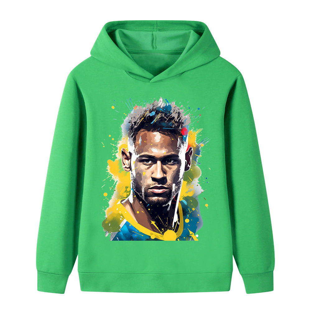 Neymar Fotbolls Hoodie för Barn Footballdinho