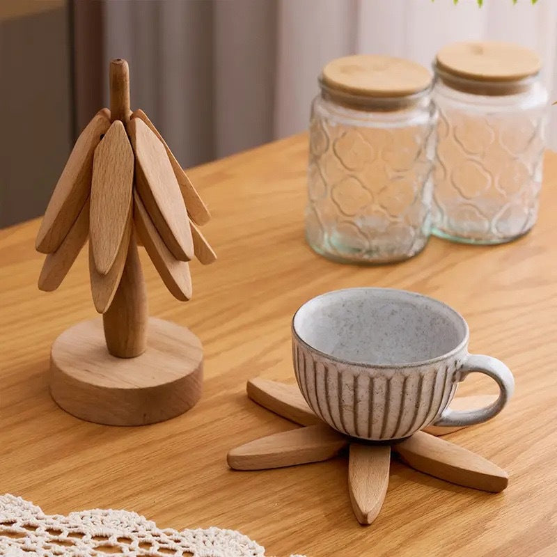 Ädla trälook coasters Carvallo