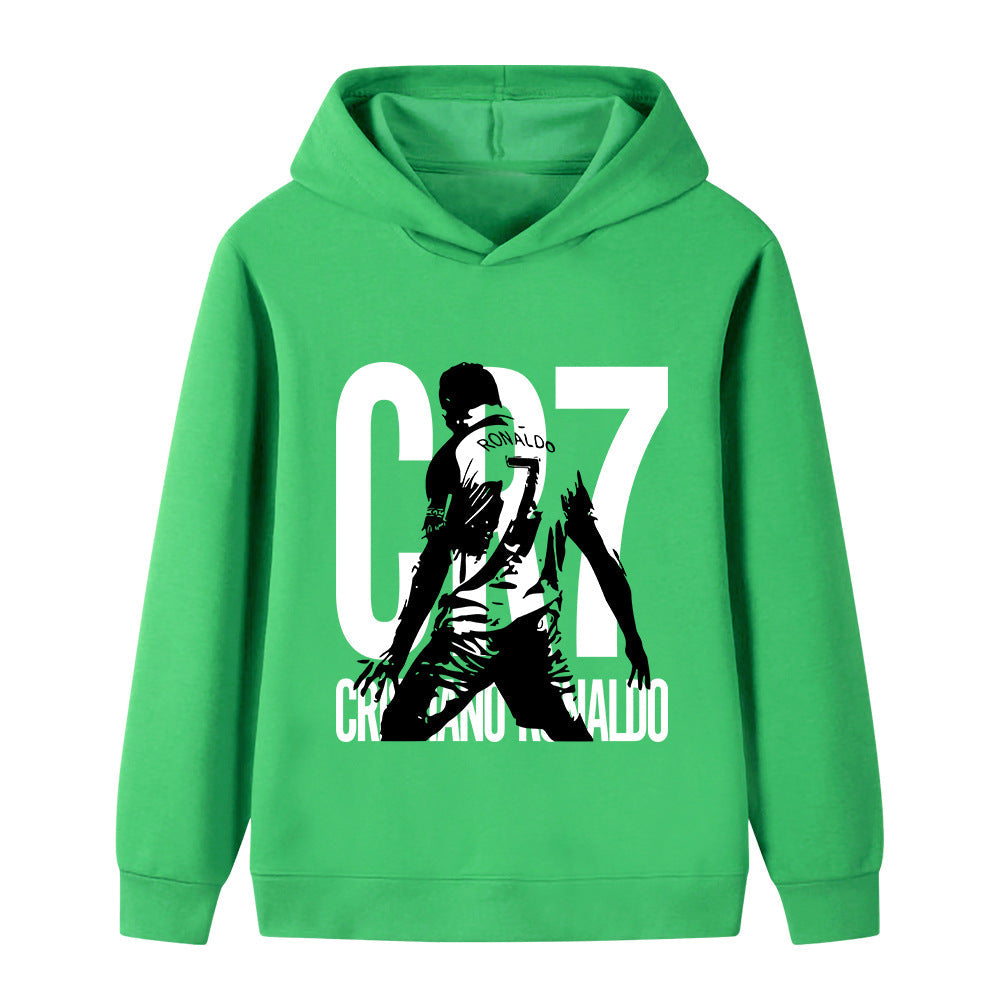 Cristiano Ronaldo Fotbolls Hoodie för Barn - Sportig Footballdinho