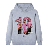 Lionel Messi Fotbolls Hoodie för Barn - Miami Footballdinho