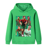 Ronaldo Fotbolls Hoodie för Barn - Portugal Footballdinho