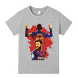 Lionel Messi Fotbolls T-shirt för Barn - Barcelona Footballdinho