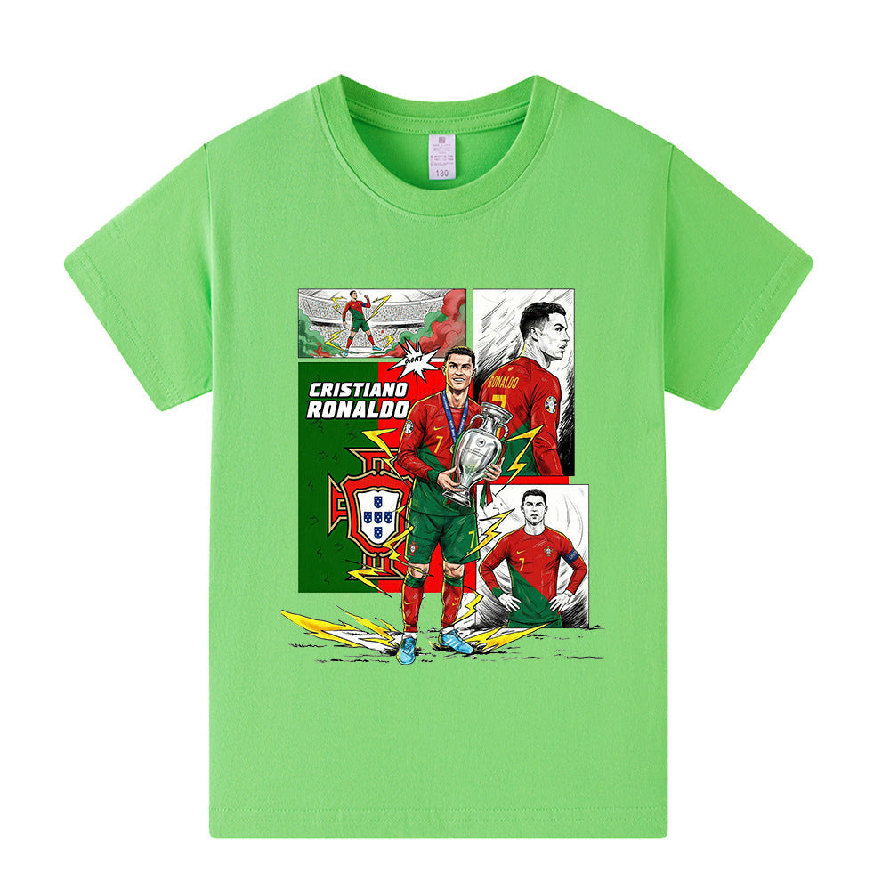 Cristiano Ronaldo Fotbolls T-shirt för Barn - Portugal - Style Footballdinho
