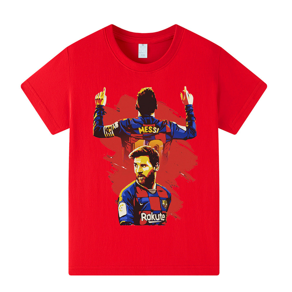 Lionel Messi Fotbolls T-shirt för Barn - Barcelona Footballdinho