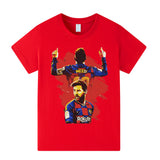 Lionel Messi Fotbolls T-shirt för Barn - Barcelona Footballdinho