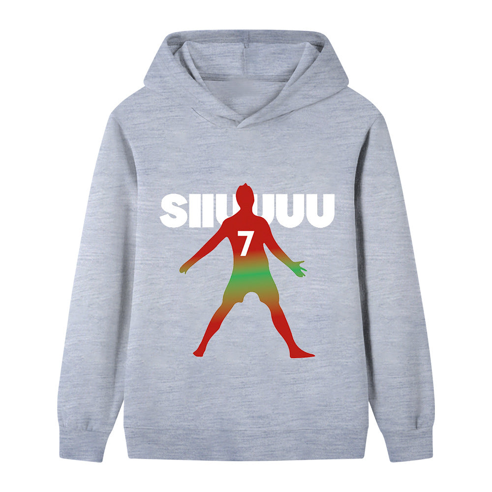 Ronaldo Fotbolls Hoodie för Barn - Mjuk Footballdinho