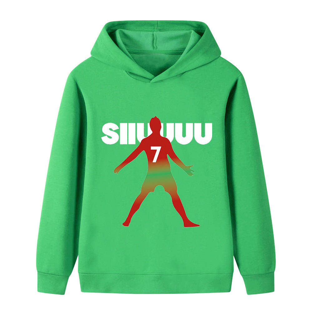 Ronaldo Fotbolls Hoodie för Barn - Mjuk Footballdinho