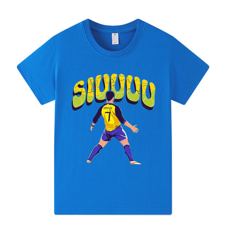Cristiano Ronaldo Fotbolls T-shirt för Barn - Siuuu Footballdinho