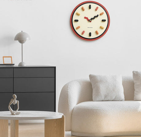3D Nordisk Tyst Väggklocka Miljövänlig Design för Moderna Vardagsrum Carvallo