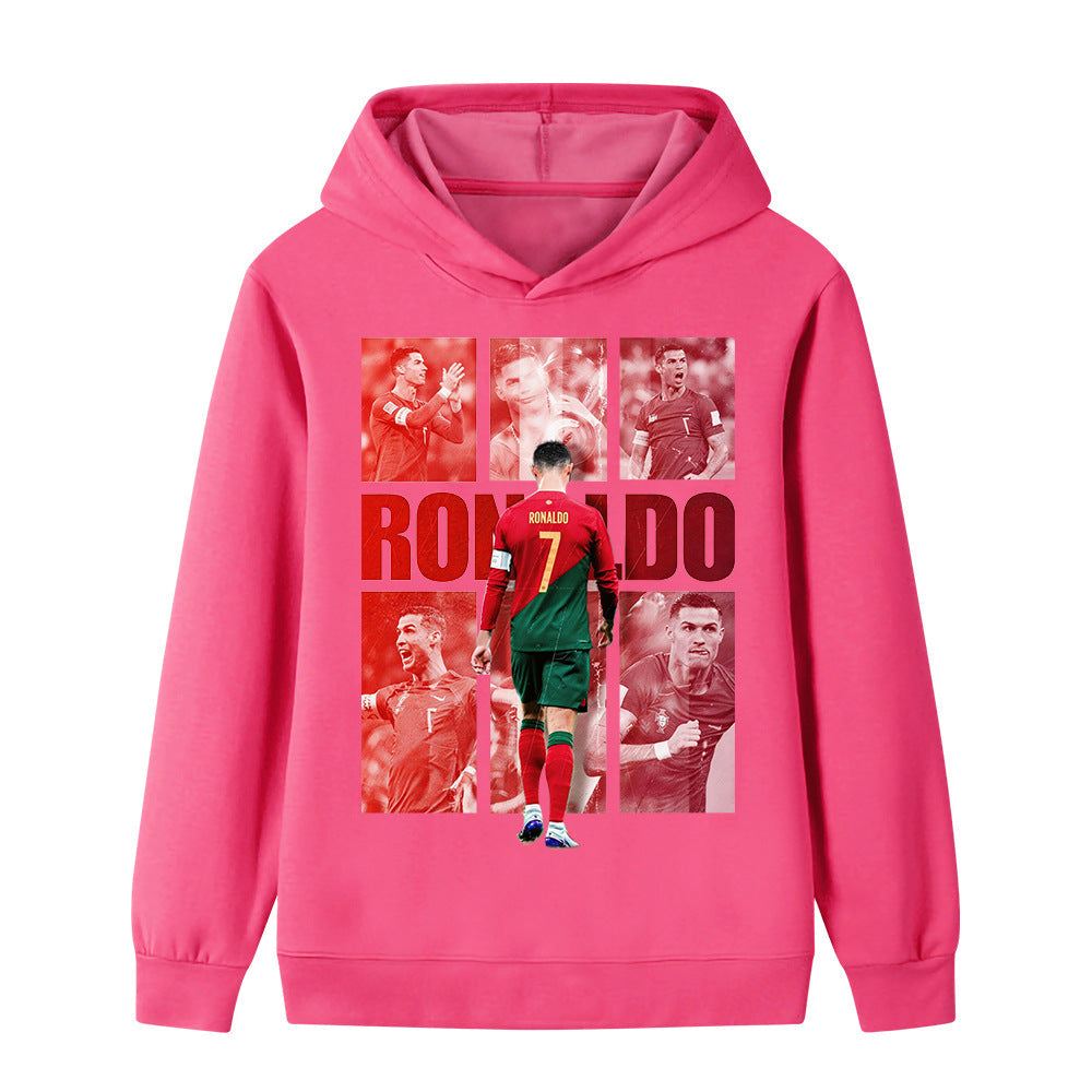 Ronaldo Fotbolls Hoodie för Barn - Portugal - Style Footballdinho