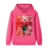 Ronaldo Fotbolls Hoodie för Barn - Portugal - Style Footballdinho