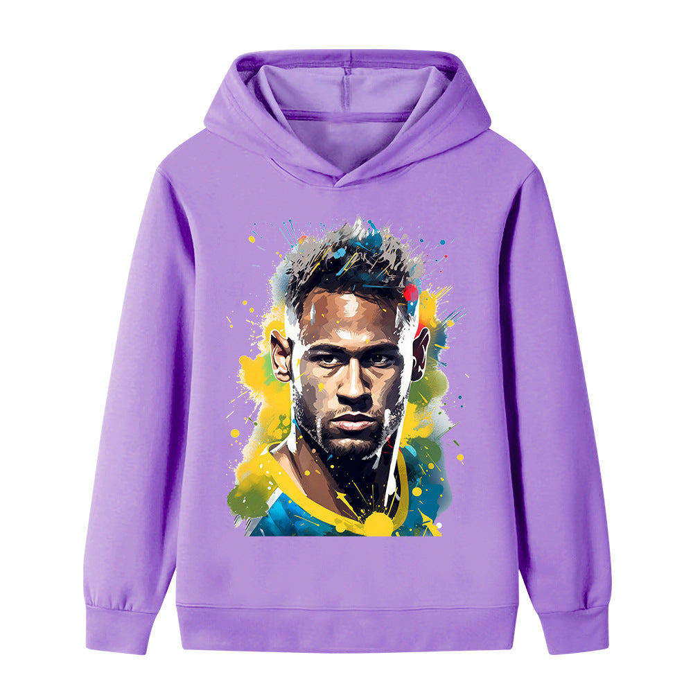 Neymar Fotbolls Hoodie för Barn Footballdinho