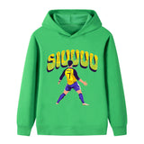 Cristiano Ronaldo Fotbolls Hoodie för Barn - Siuuu Footballdinho