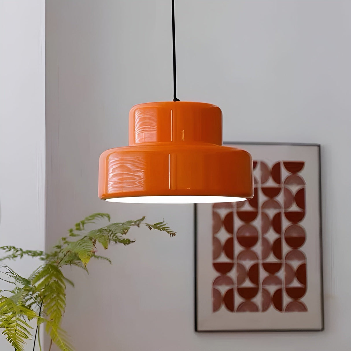 Bauhaus-hänglampa – Vintage utseende i orange | Stilig pendellampa för ditt hem Carvallo