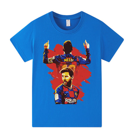Lionel Messi Fotbolls T-shirt för Barn - Barcelona Footballdinho