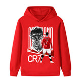 Cristiano Ronaldo Fotbolls Hoodie för Barn - Manchester United - Style Footballdinho