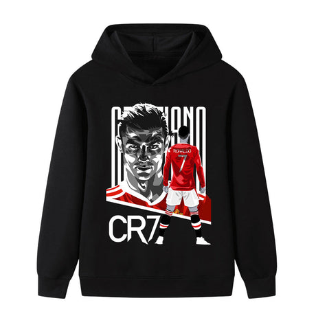 Cristiano Ronaldo Fotbolls Hoodie för Barn - Manchester United - Style Footballdinho