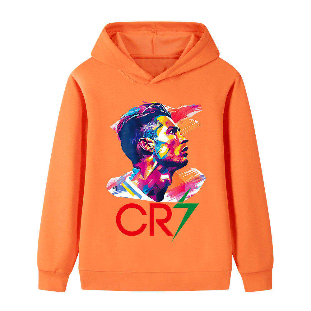 Cristiano Ronaldo Fotbolls Hoodie för Barn - Mjuk Footballdinho