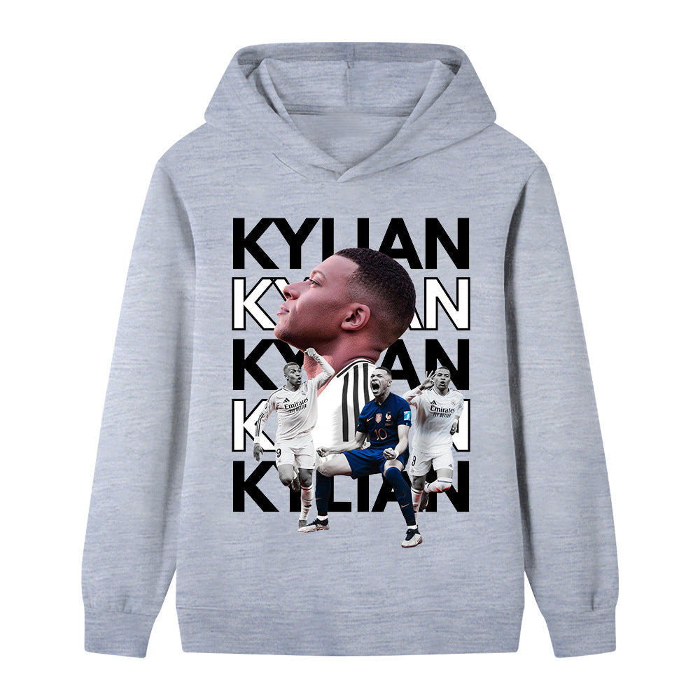 Kylian Mbappé Fotbolls Hoodie för Barn - Mbappe Footballdinho