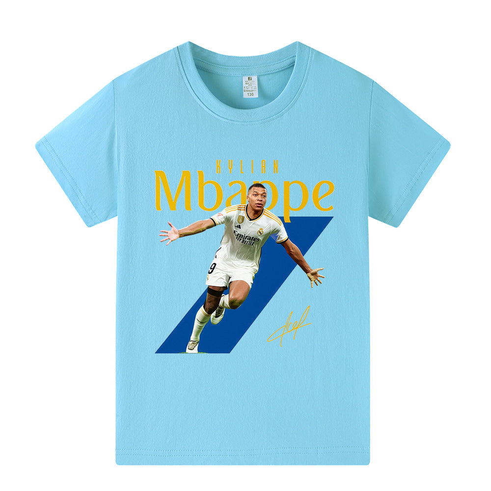 Kylian Mbappé Fotbolls T-shirt för Barn Footballdinho