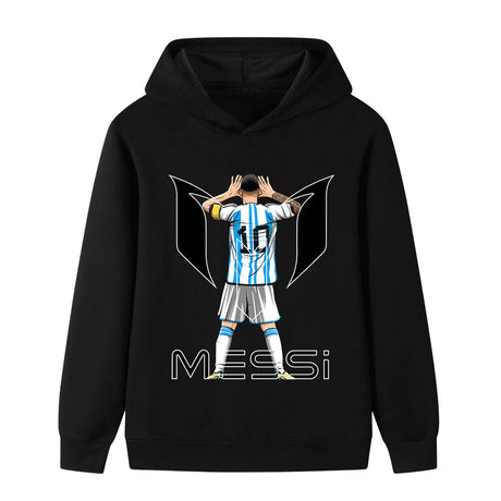 Lionel Messi Fotbolls Hoodie för Barn - Sportig Footballdinho