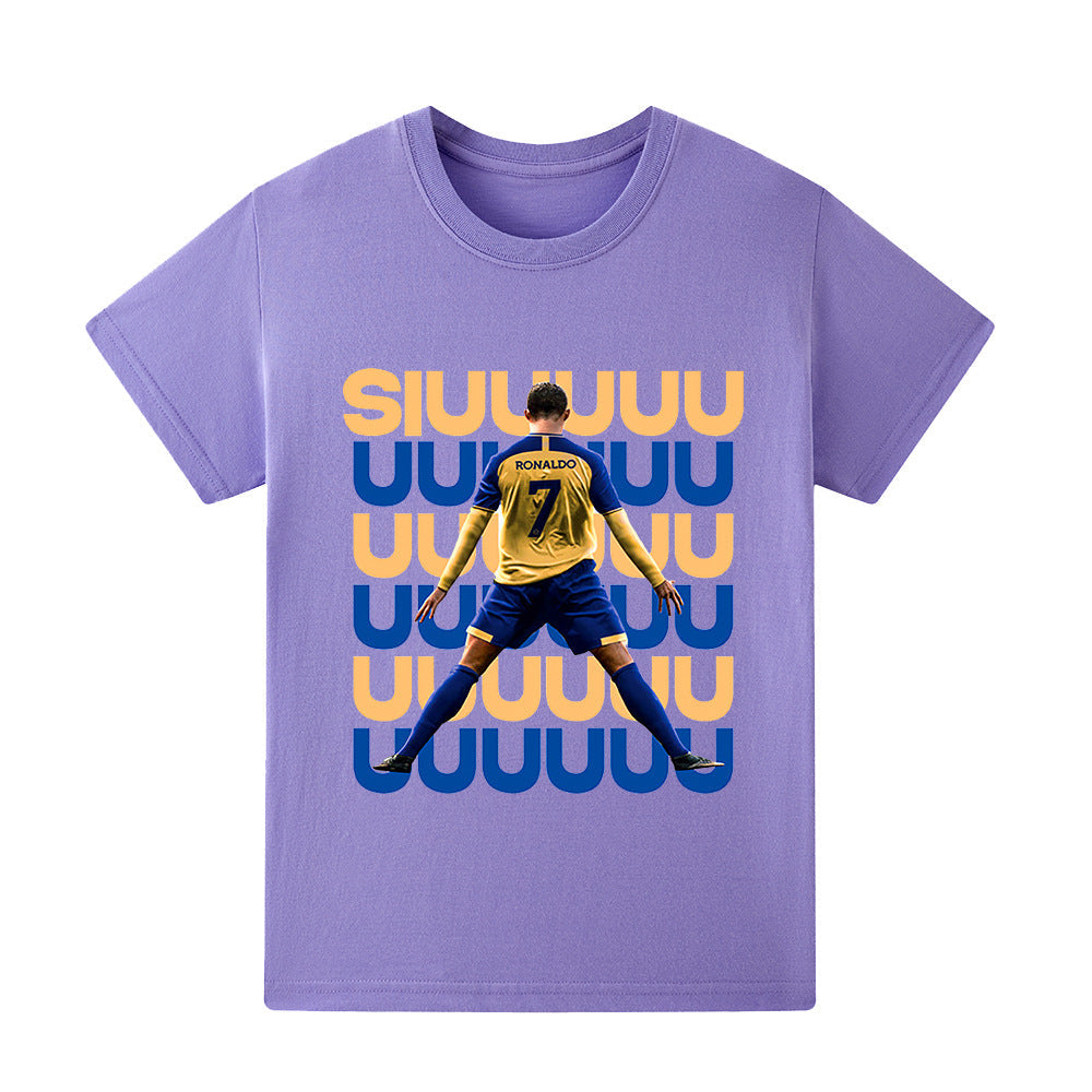 Ronaldo Fotbolls T-shirt för Barn - Siuuu Footballdinho