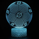 Fotboll 3D Illusion LED-Lampa - Nattlampa - Ball Footballdinho