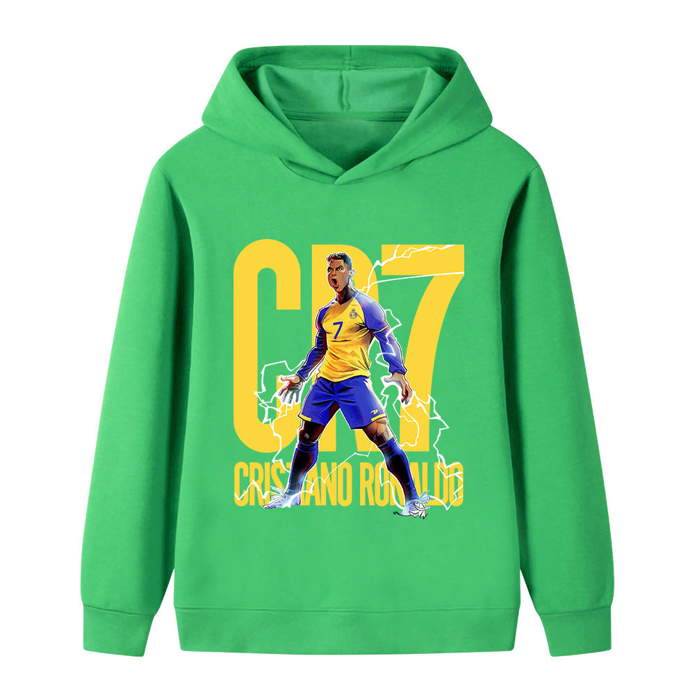 Ronaldo Fotbolls Hoodie för Barn - Al Nassr Footballdinho