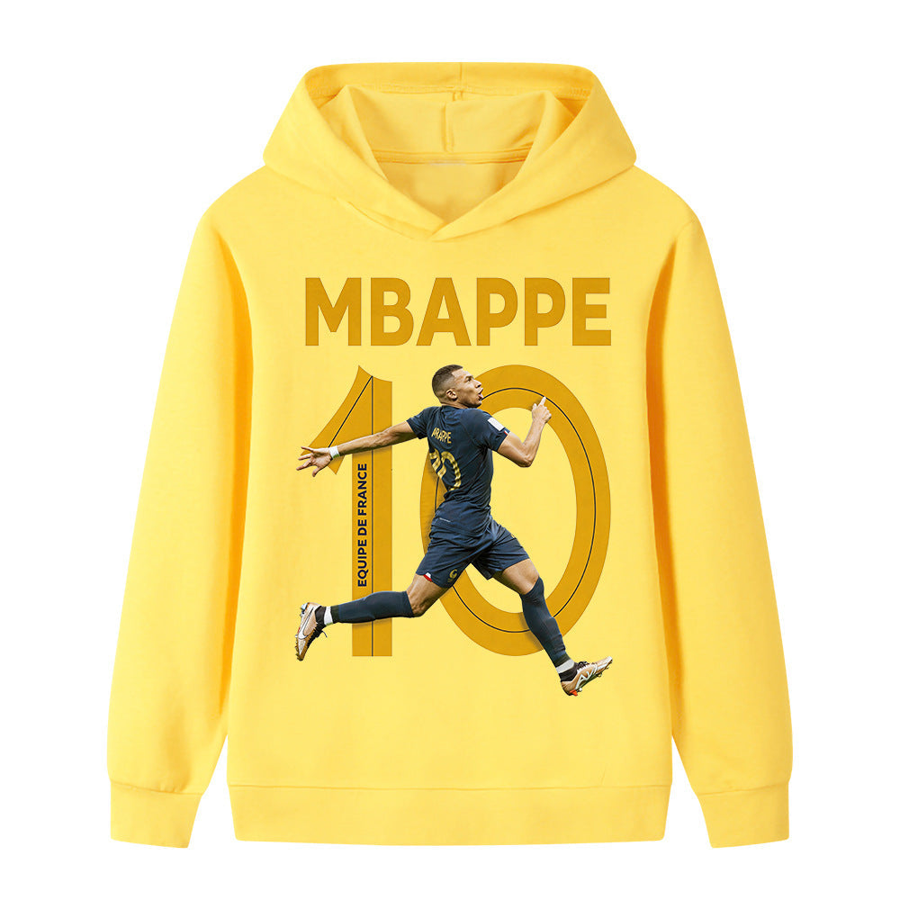 Kylian Mbappé Fotbolls Hoodie för Barn Footballdinho